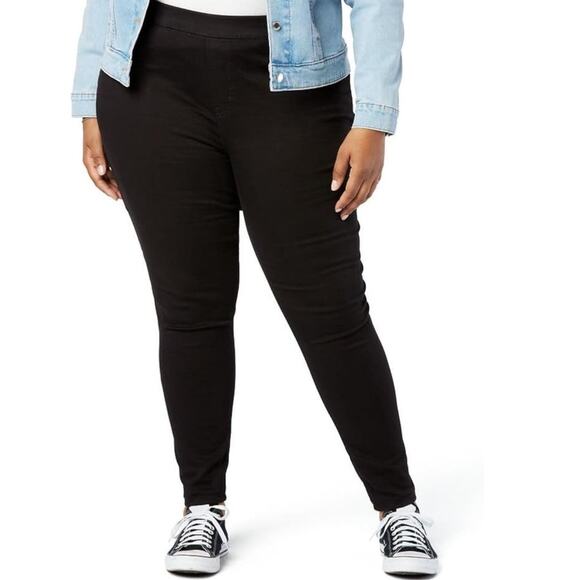 NWT Signature Levi Strauss Gold Label Shaping Skinny Black Jeans 8 Short W29 L28 - Picture 1 of 7